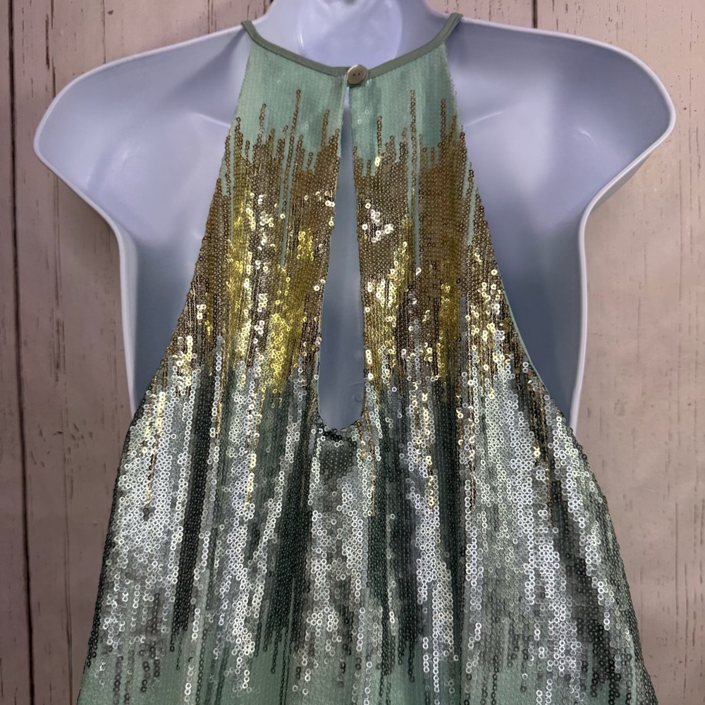Show Me Your Mumu Sequin Halter Dress Boho Luxe Party Glam Festival Sparkle - Picture 12 of 16